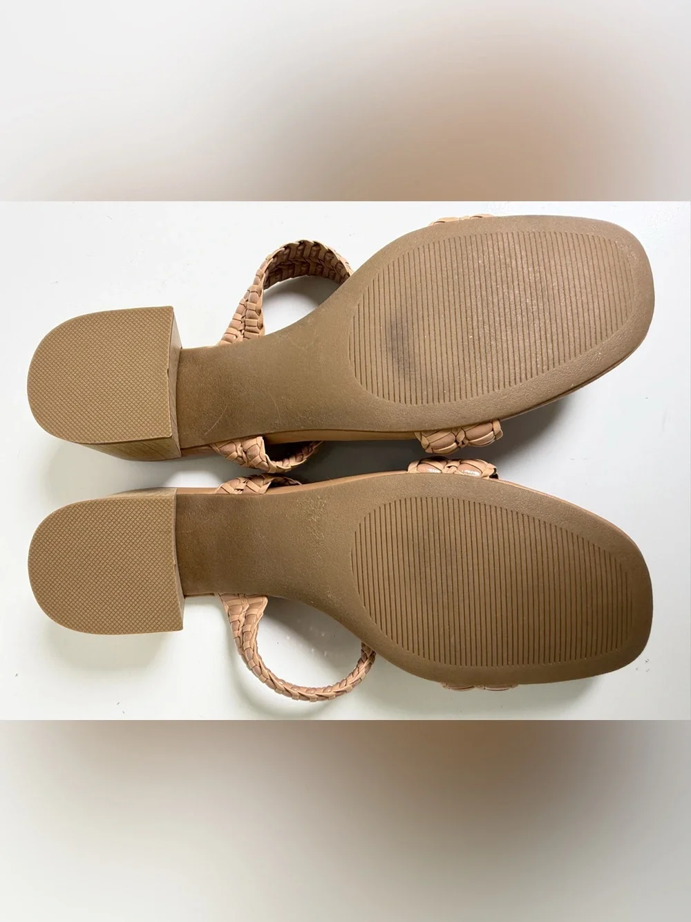 DV by Dolce Vita Santana Women’s Size 10 Tan Braided Block Heel Slide Sandals